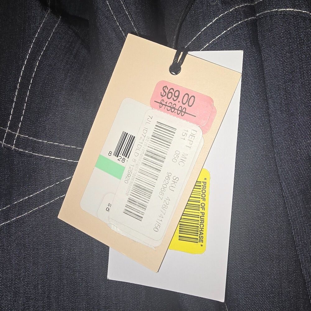Ivanka Trump Denim-look Pencil dress w/ contrast contour topstitching - Picture 6 of 8